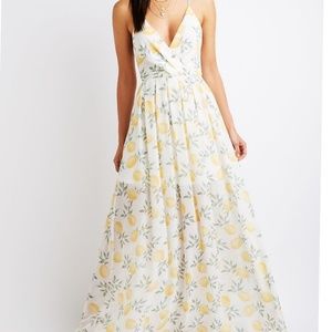 Charlotte Russe lemon chiffon dress